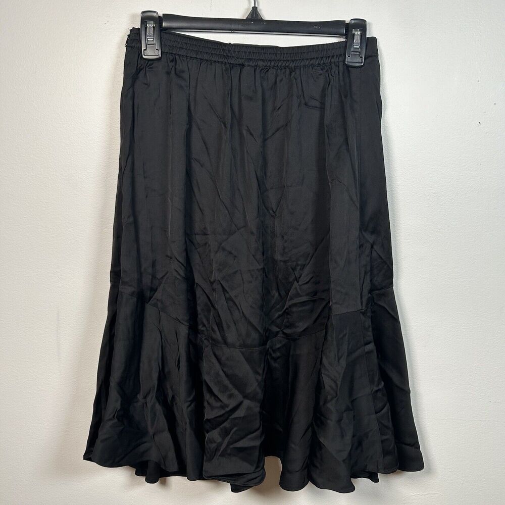 Chloe Kristyn Black Satin Traci Skirt Size Medium NWT - Picture 4 of 8